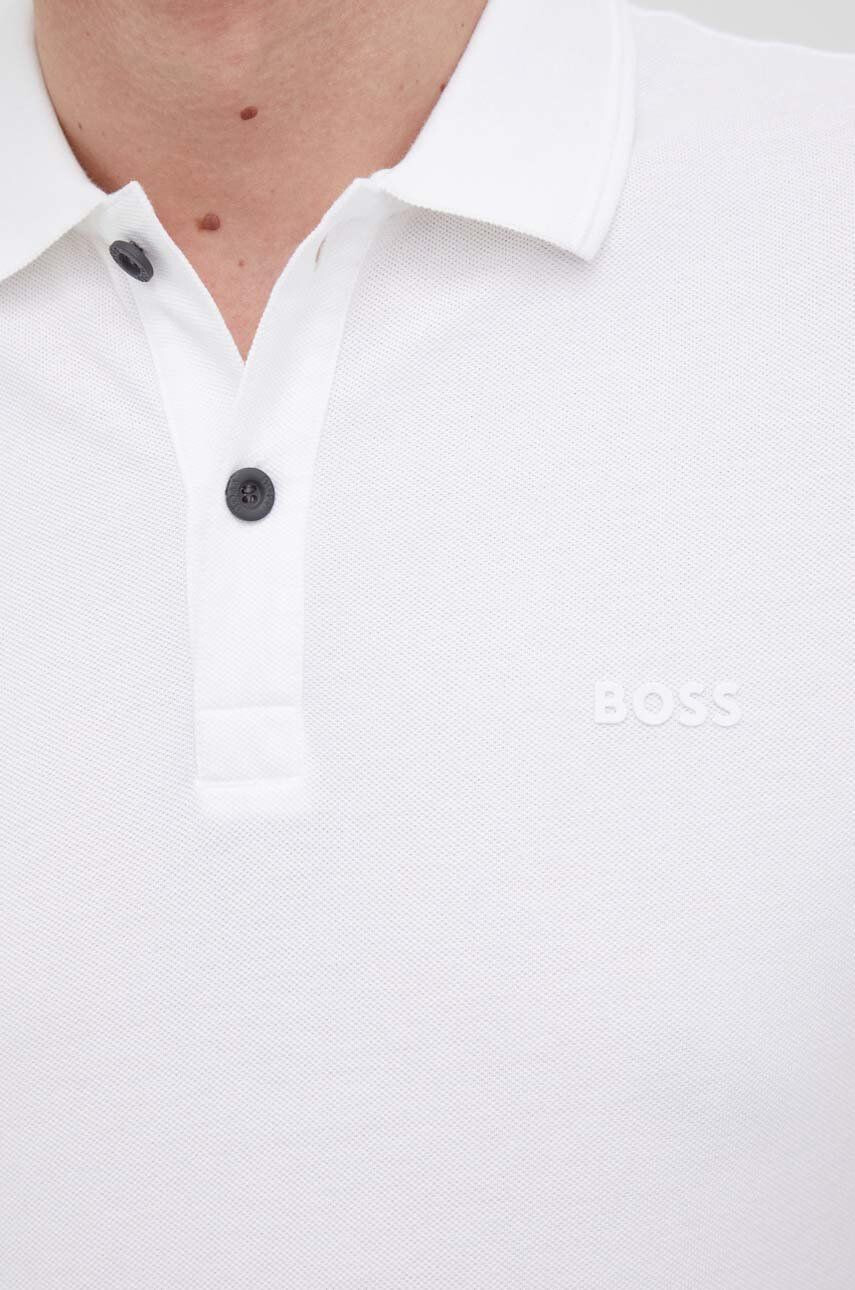 Boss Orange Bavlněné polo tričko BOSS Boss Casual bílá barva hladký - Pepit.cz