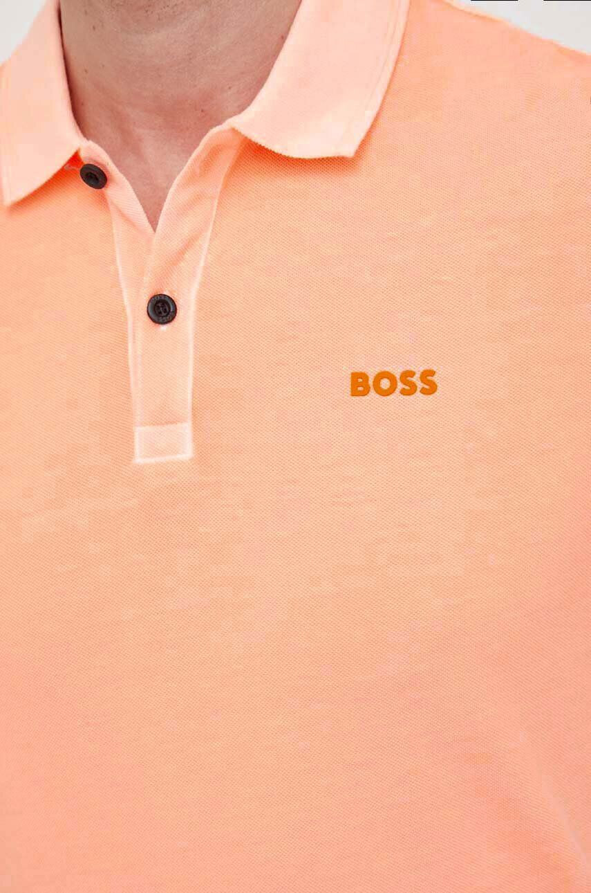 Boss Orange Bavlněné polo tričko BOSS BOSS CASUAL oranžová barva - Pepit.cz