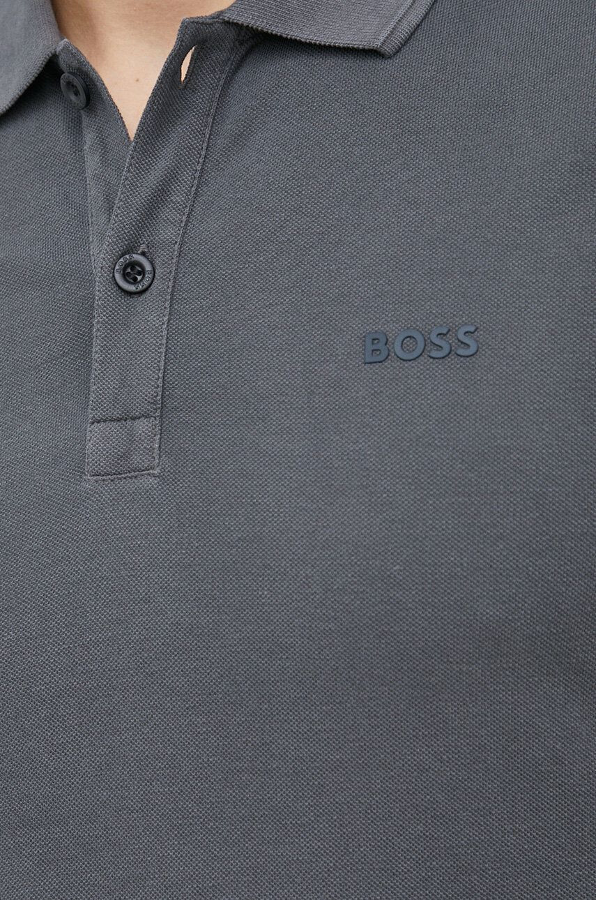 Boss Orange Bavlněné polo tričko BOSS Boss Casual šedá barva - Pepit.cz