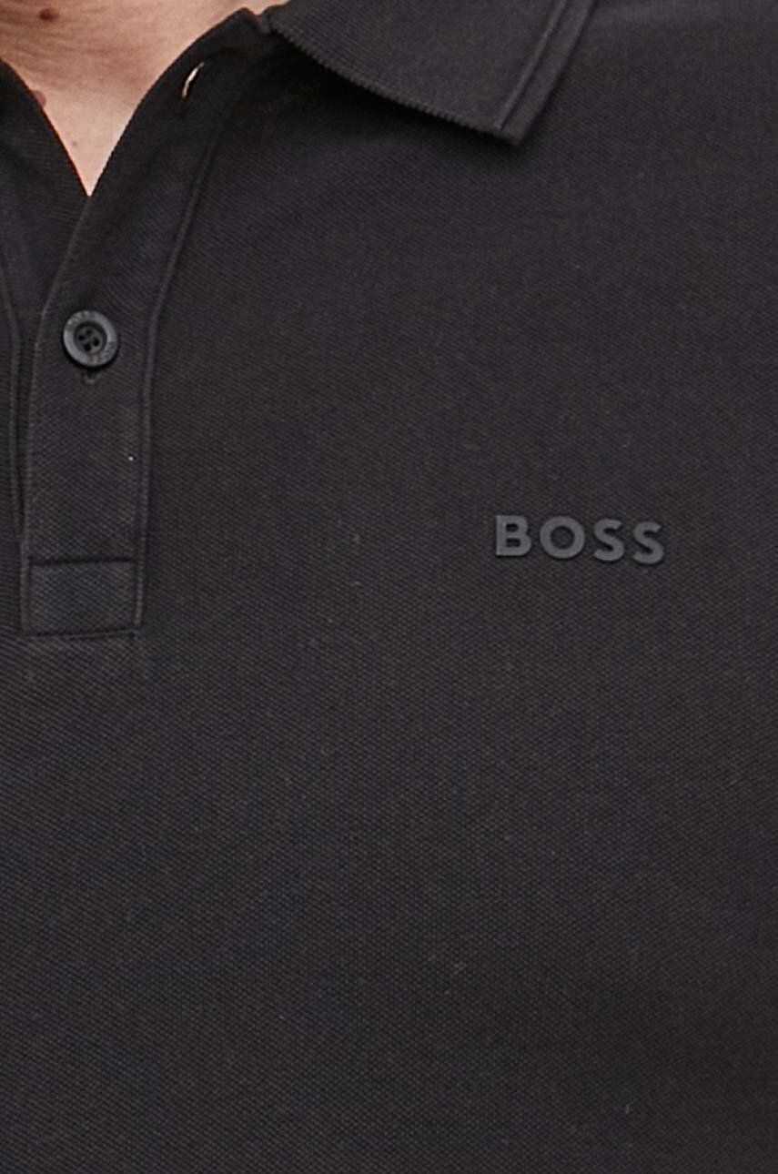 Boss Orange Bavlněné polo tričko BOSS Boss Casual černá barva hladký - Pepit.cz