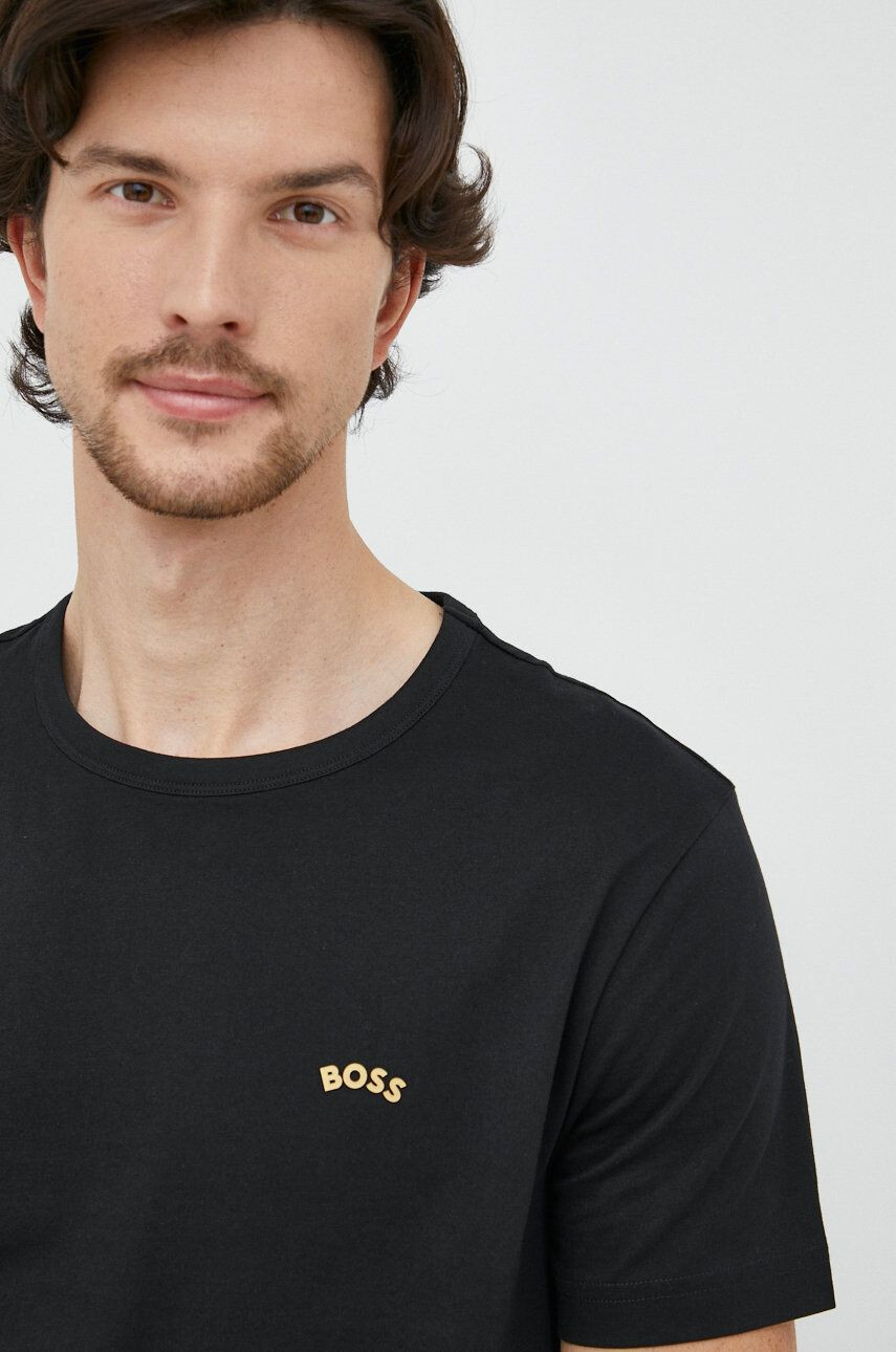 Boss Green Bavlněné tričko BOSS Boss Athleisure černá barva - Pepit.cz