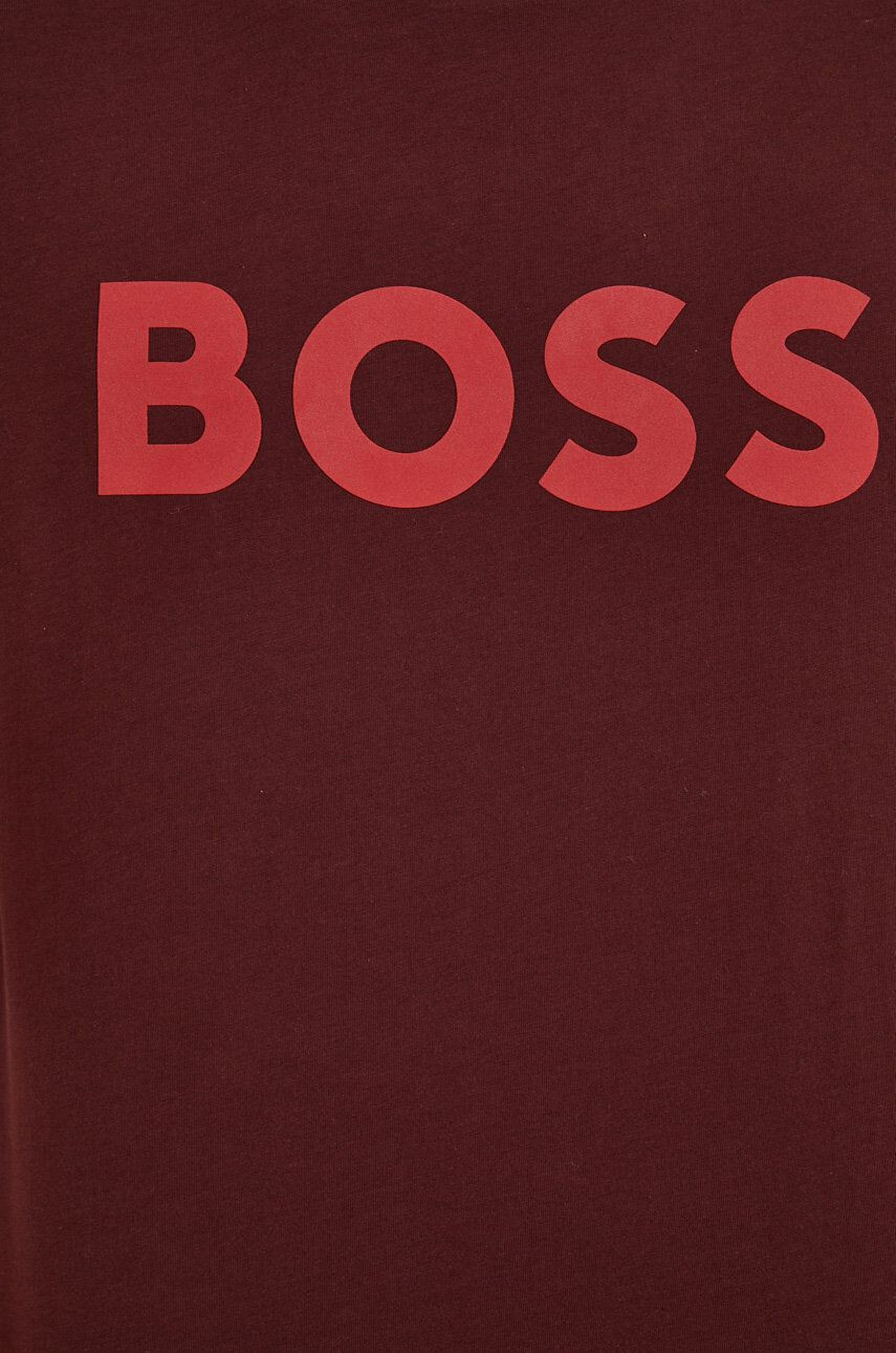 Boss Orange Bavlněné tričko BOSS Boss Casual růžová barva s potiskem - Pepit.cz