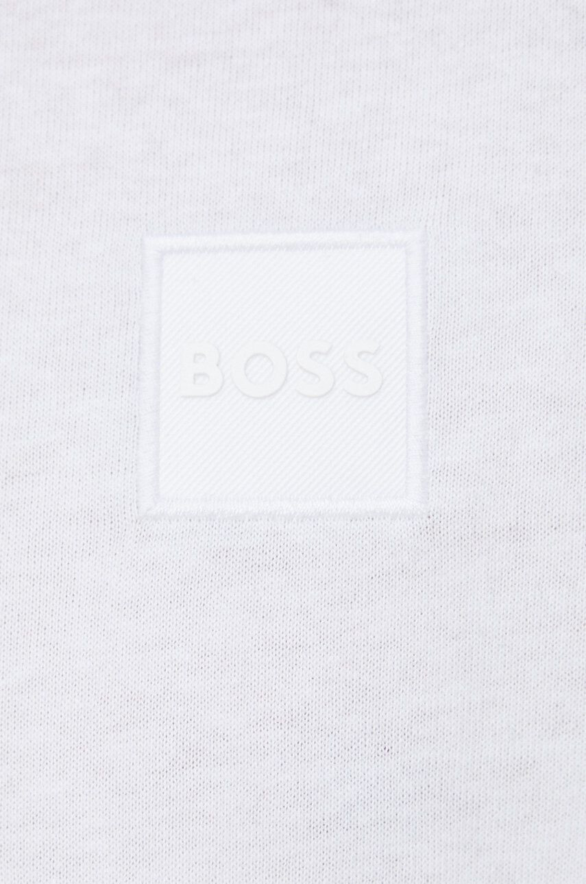 Boss Orange Bavlněné tričko s dlouhým rukávem BOSS Boss Casual tmavomodrá barva s aplikací - Pepit.cz