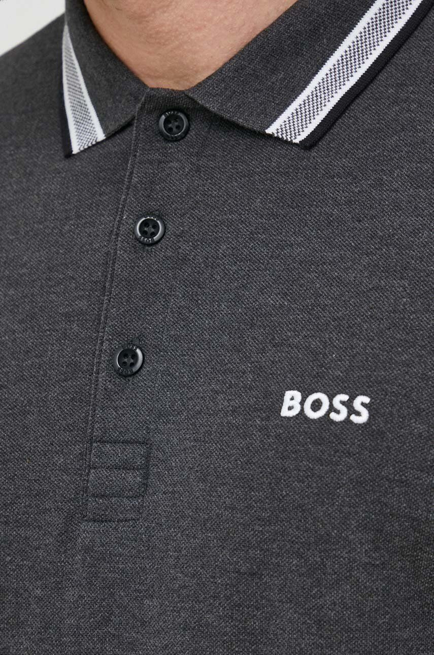 Boss Green Bavlněné tričko s dlouhým rukávem BOSS BOSS ATHLEISURE černá barva - Pepit.cz