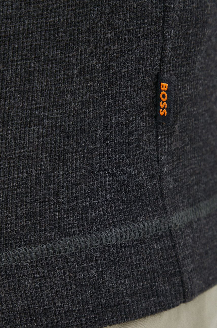 Boss Orange Bavlněný longsleeve BOSS Boss Casual pánský tmavomodrá barva lehký - Pepit.cz