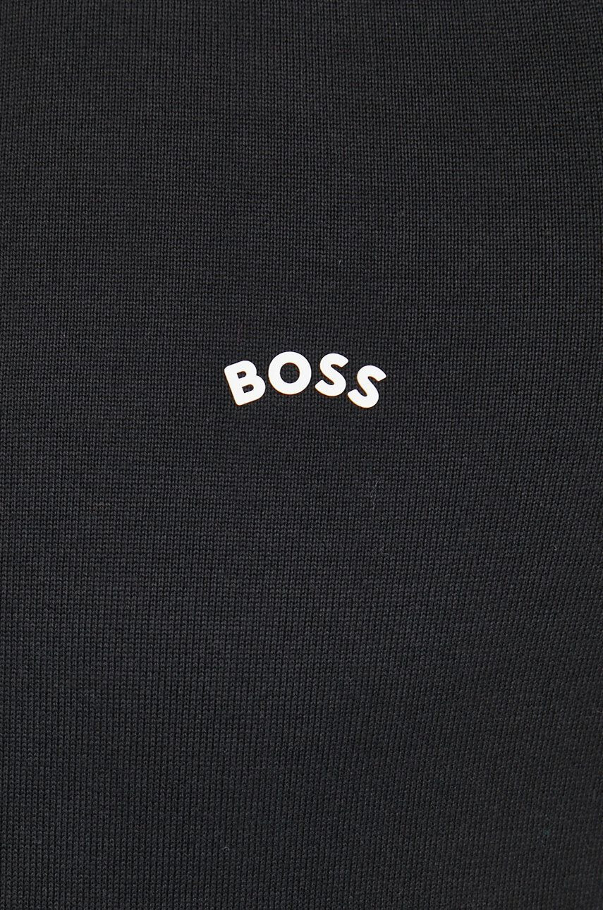 Boss Green Bavlněný svetr BOSS Boss Athleisure pánský černá barva lehký - Pepit.cz