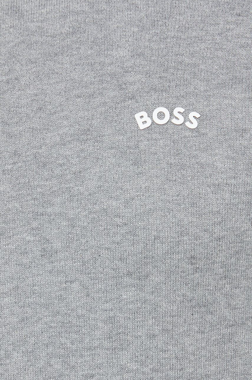 Boss Green Bavlněný svetr BOSS pánský šedá barva lehký - Pepit.cz