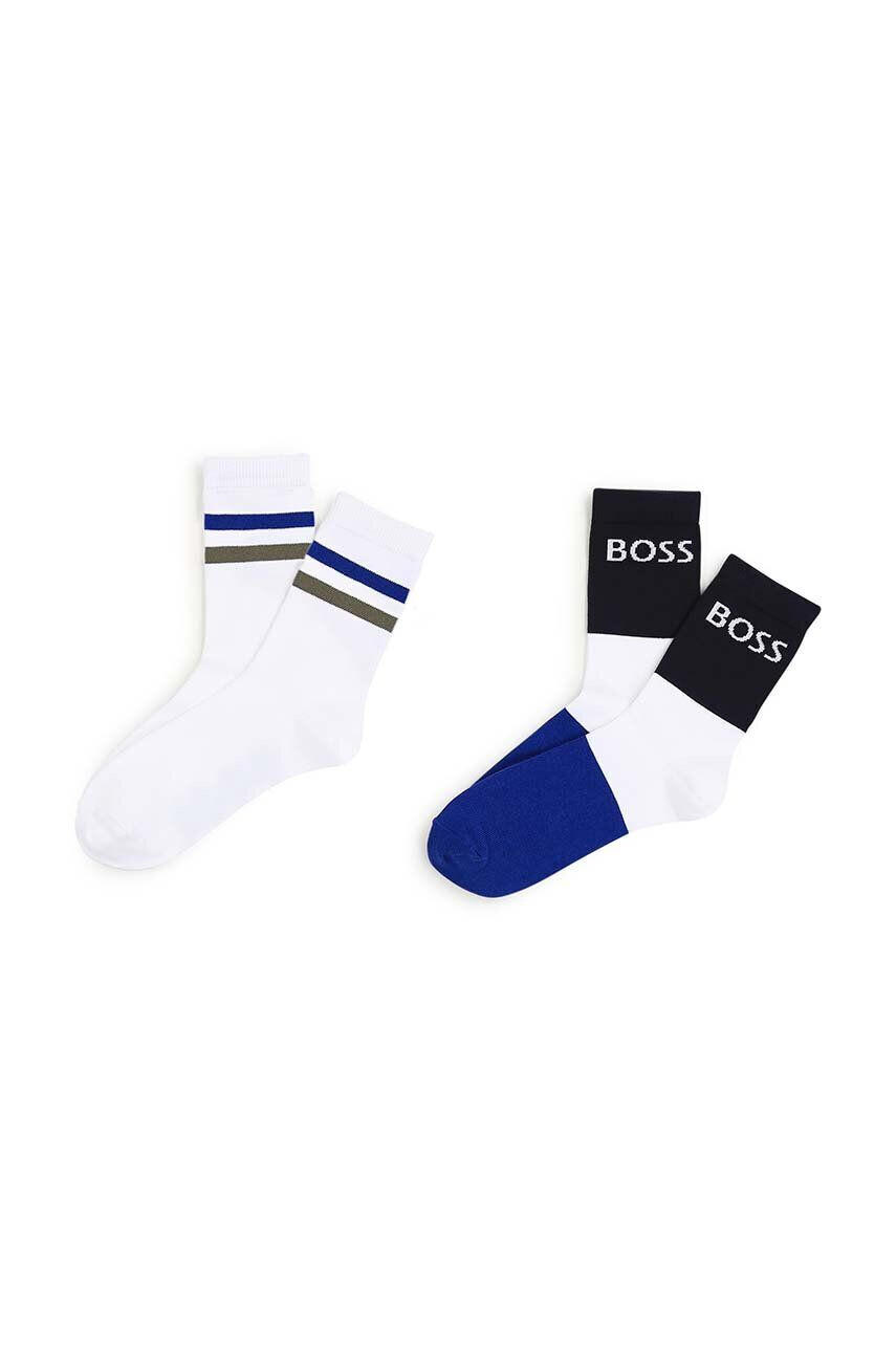 Boss Dětské ponožky 2-pack tmavomodrá barva - Pepit.cz