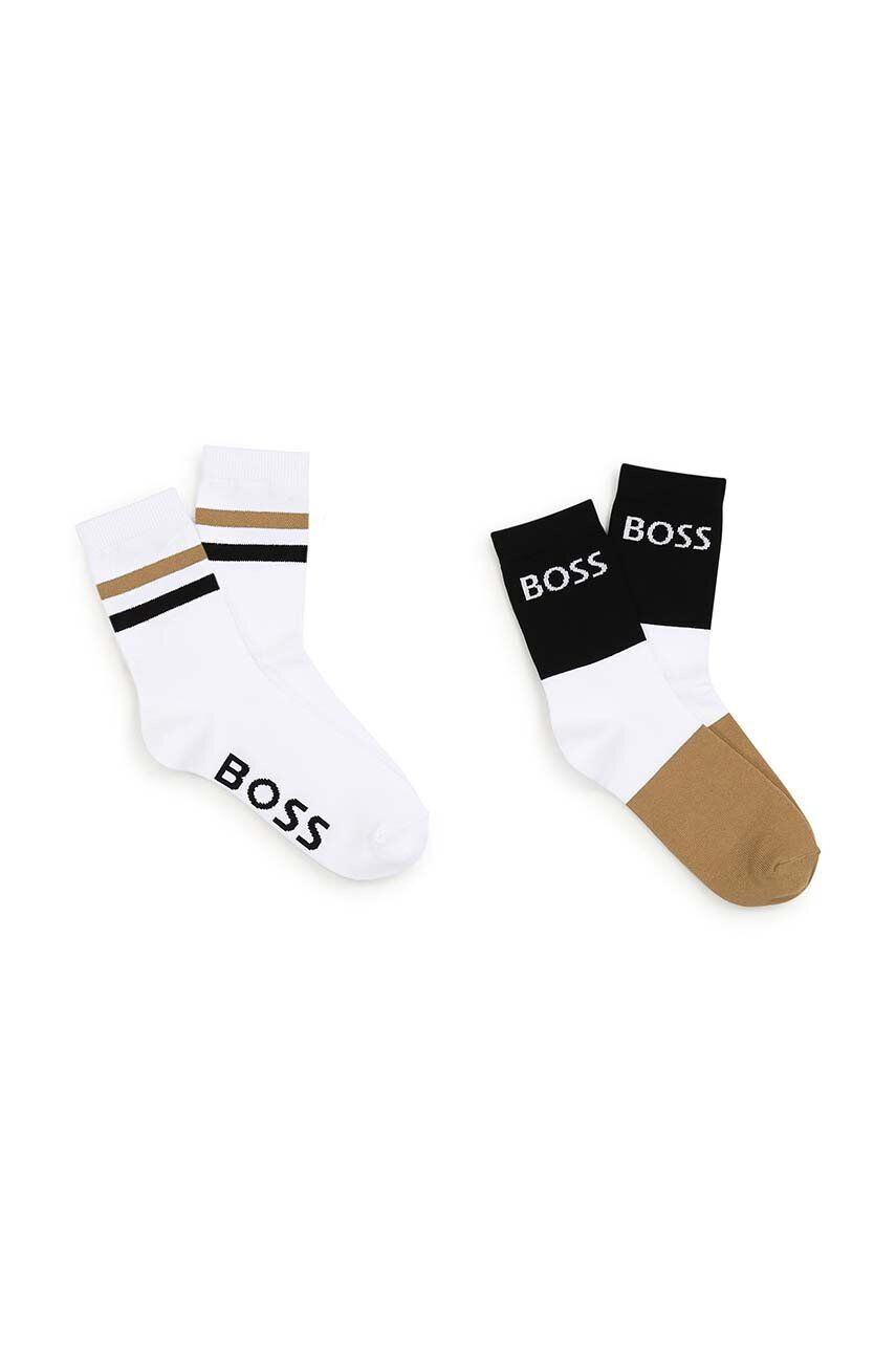 Boss Dětské ponožky 2-pack bílá barva - Pepit.cz