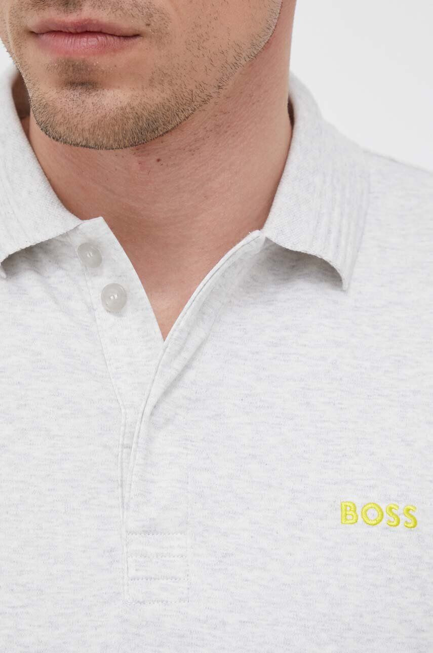 Boss Green Bavlněné polo šedá barva - Pepit.cz