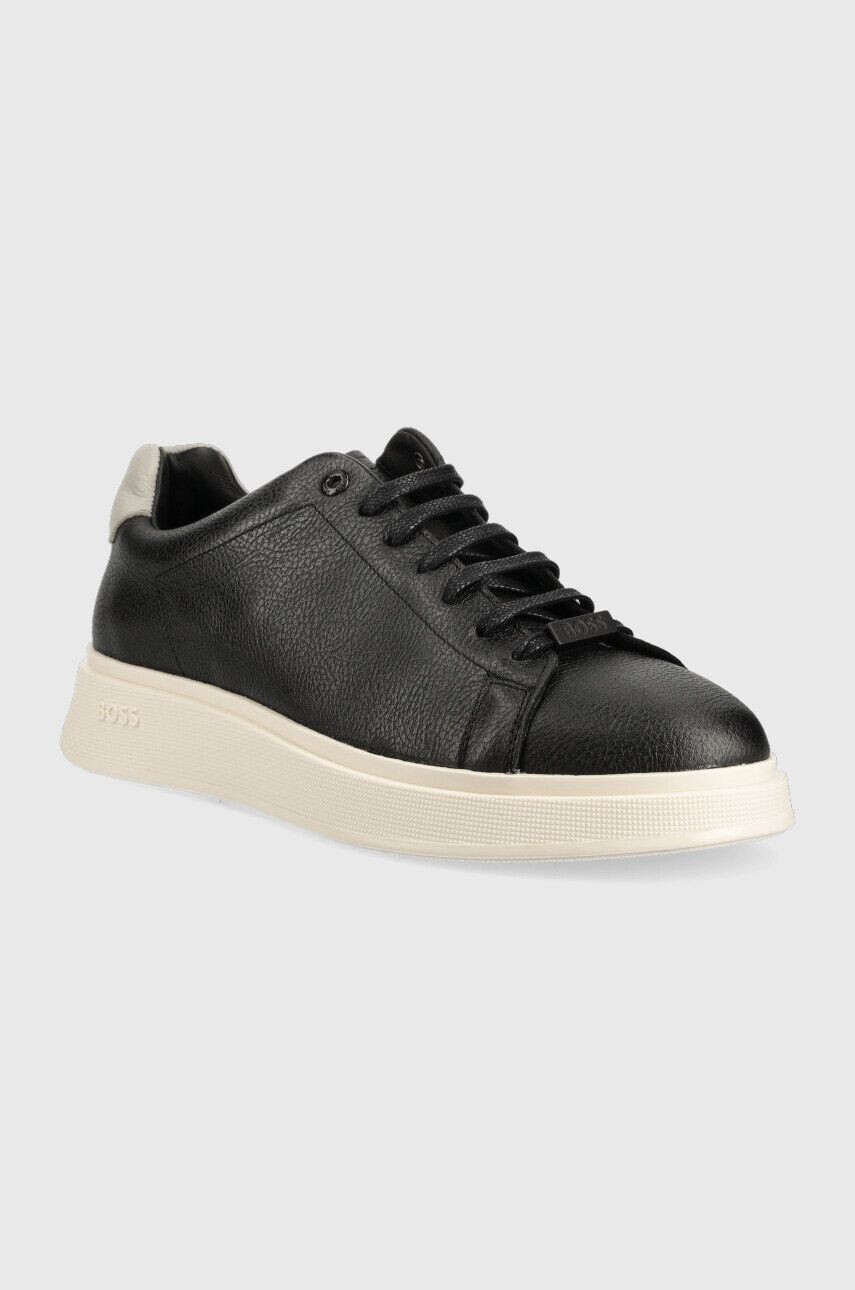 Boss Kožené sneakers boty Bulton černá barva 50487262 - Pepit.cz