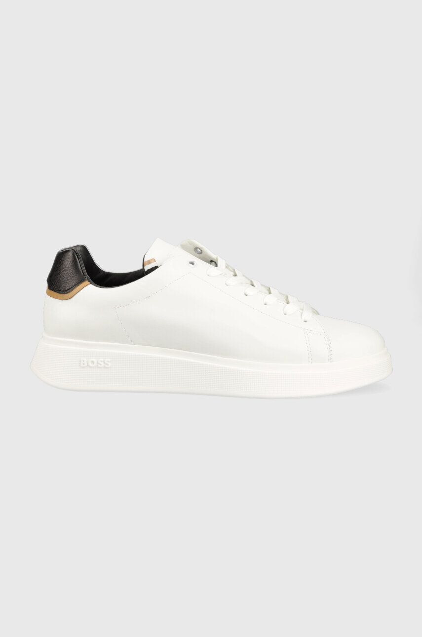 Boss Kožené sneakers boty Bulton bílá barva 50497880 - Pepit.cz