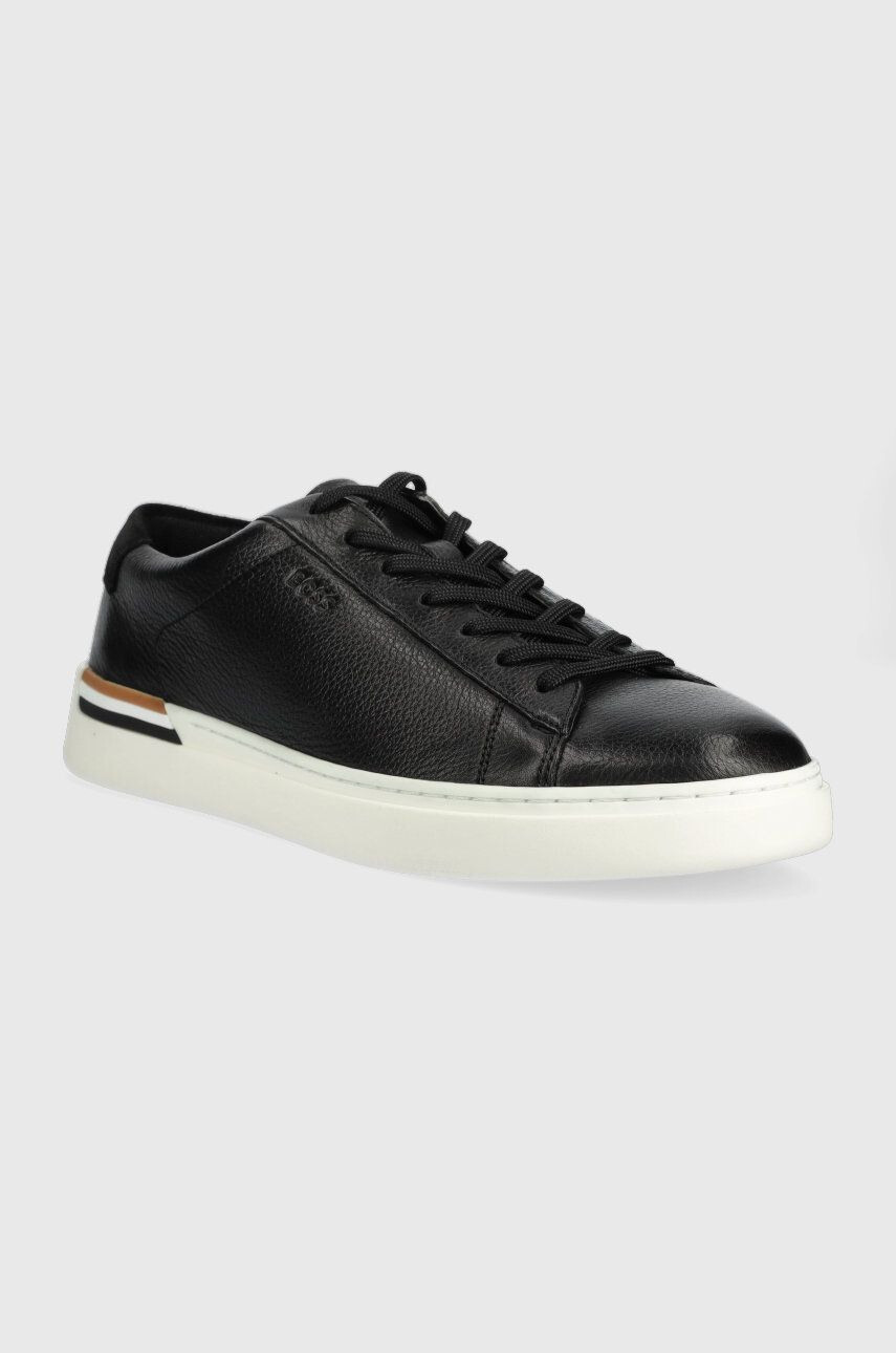 Boss Kožené sneakers boty Clint černá barva 50486498 - Pepit.cz