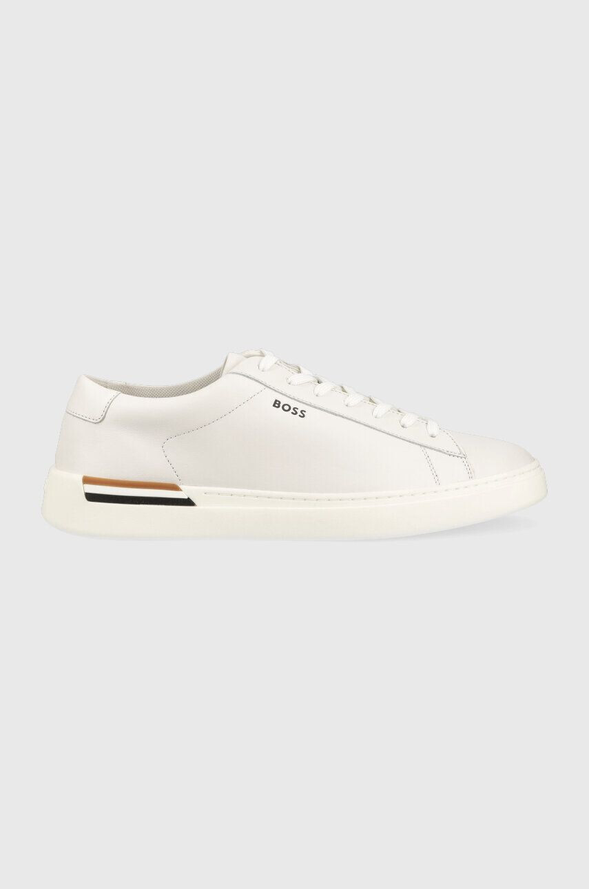 Boss Kožené sneakers boty Clint bílá barva 50498894 - Pepit.cz