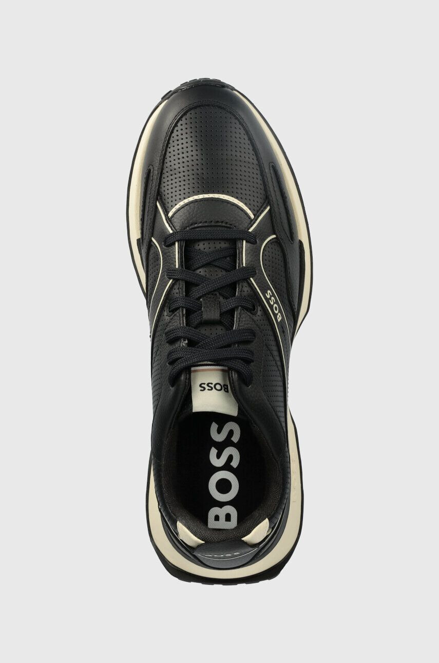 Boss Kožené sneakers boty Jonah černá barva 50493231 - Pepit.cz