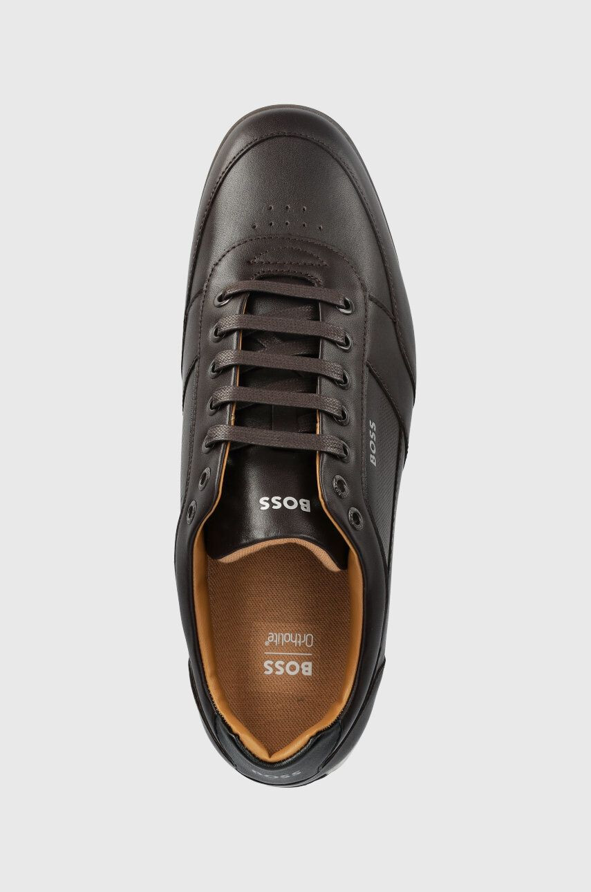 Boss Kožené sneakers boty Saturn hnědá barva 50485624 - Pepit.cz