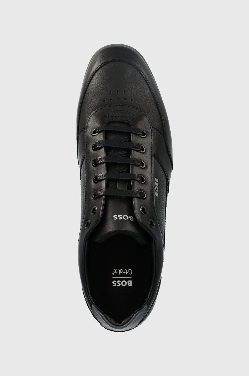 Boss Kožené sneakers boty Saturn černá barva 50485624 - Pepit.cz