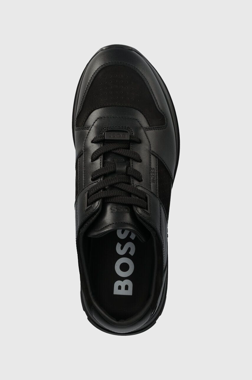 Boss Kožené sneakers boty Zac černá barva 50495500 - Pepit.cz