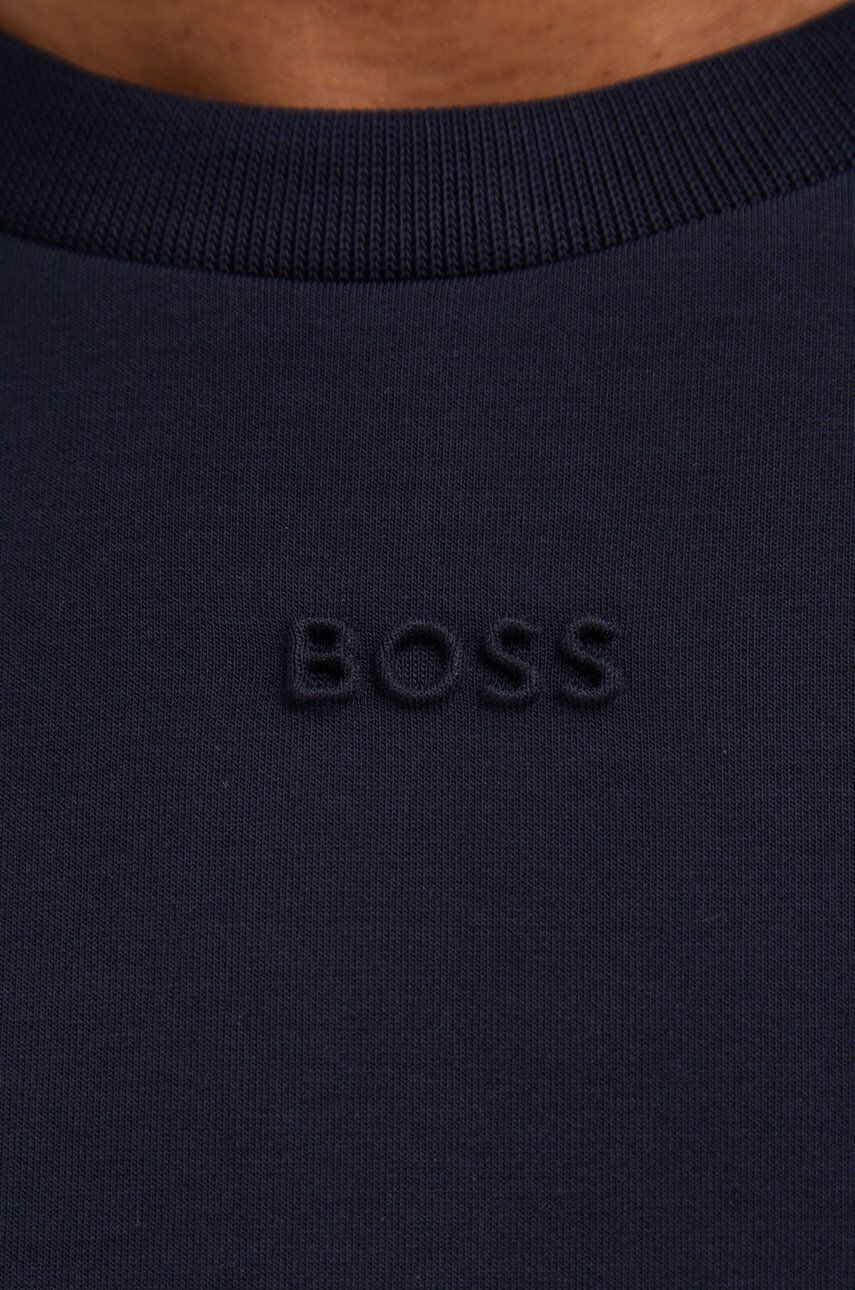 Boss Green Mikina BOSS Boss Athleisure pánská tmavomodrá barva hladká - Pepit.cz