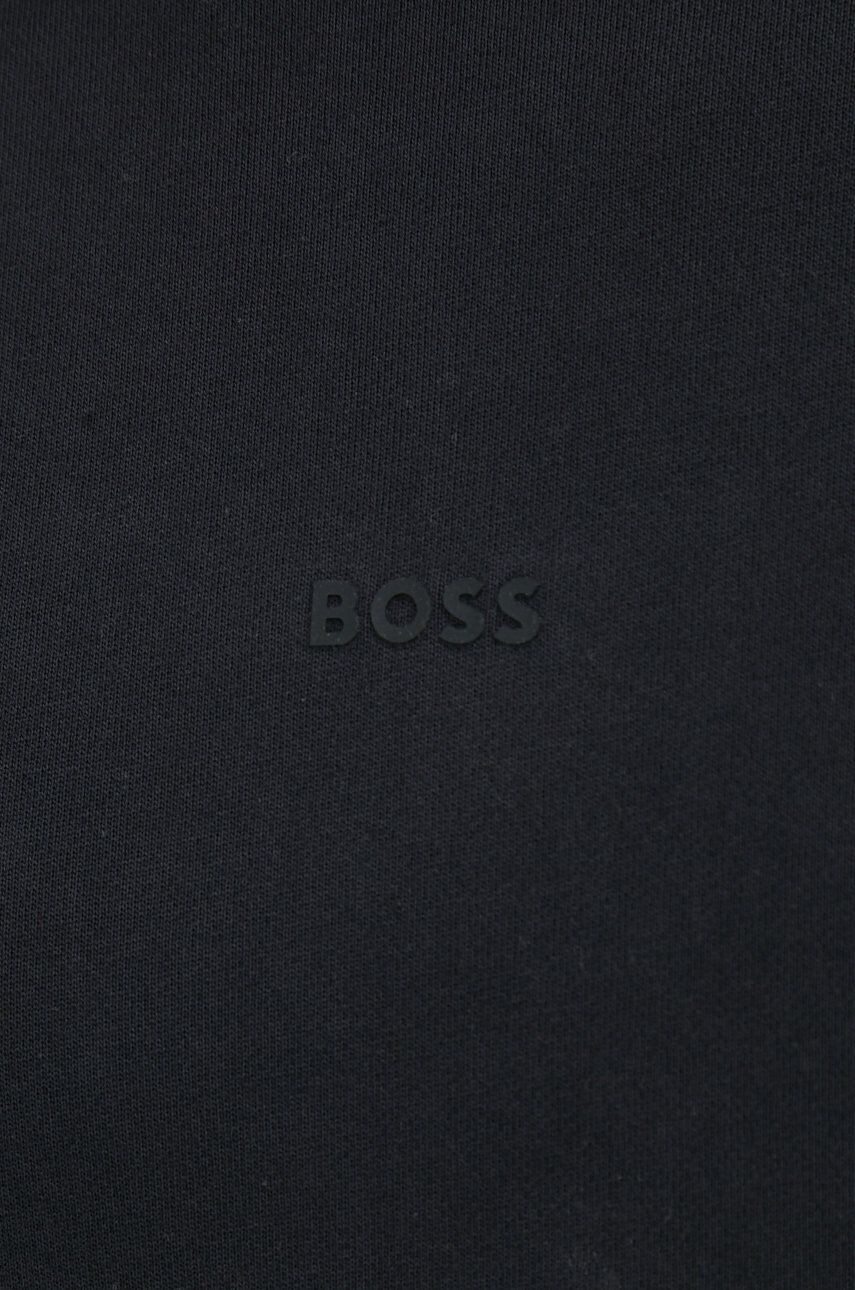 Boss Orange Bavlněná mikina BOSS Boss Casual pánská černá barva hladká - Pepit.cz