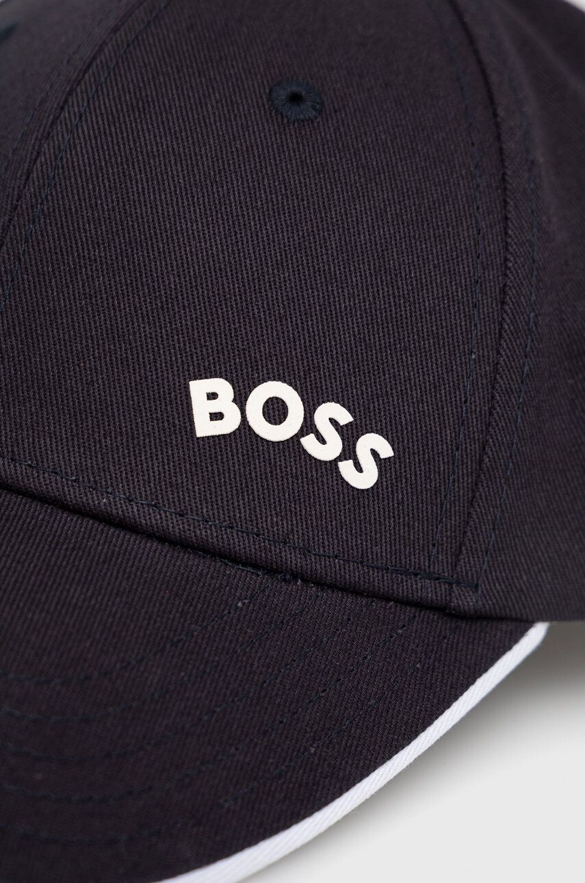 Boss Green Bavlněná čepice BOSS Boss Athleisure tmavomodrá barva hladká - Pepit.cz