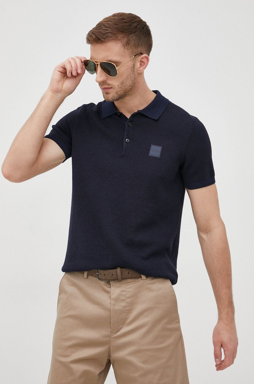 Boss Polo s lněnou směsí Casual - Pepit.cz