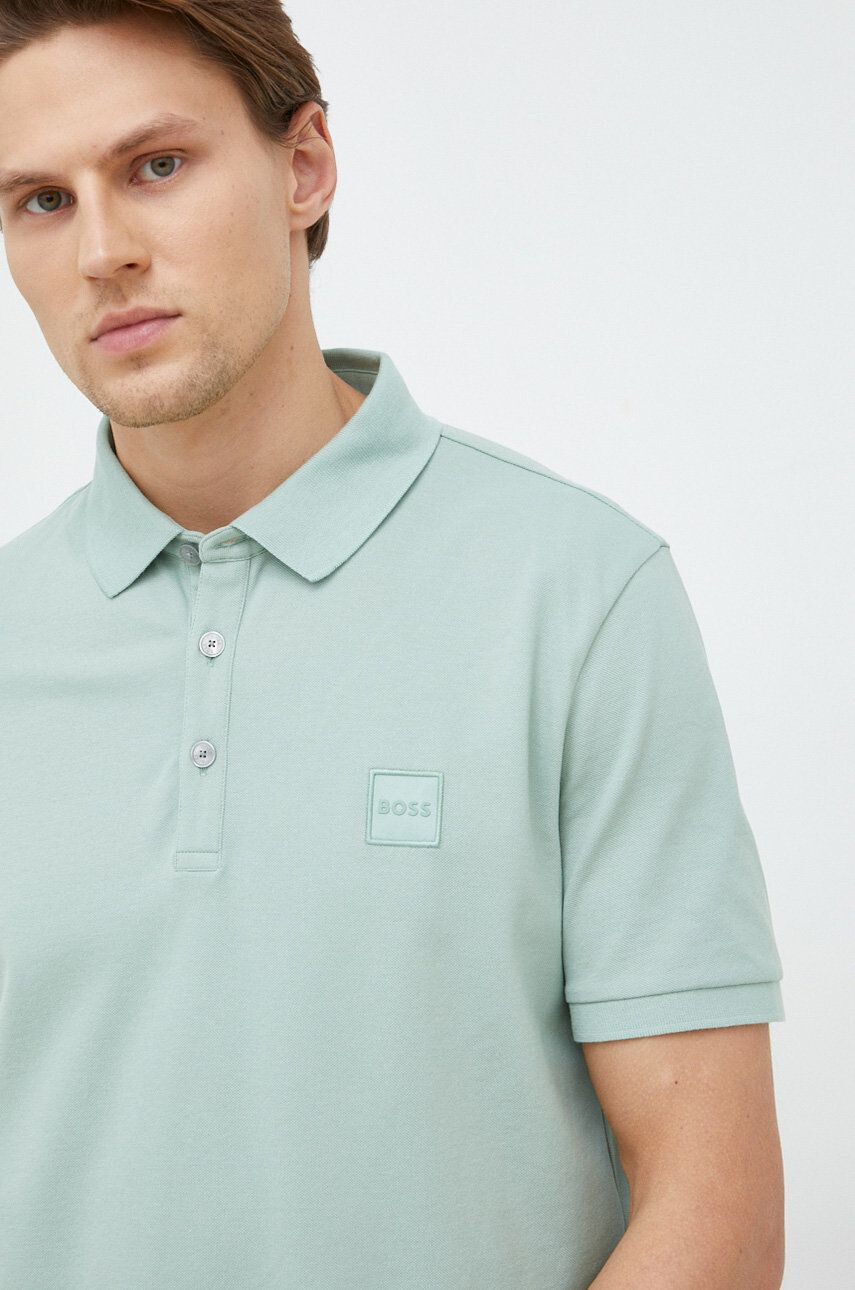 Boss Orange Polo tričko BOSS BOSS CASUAL zelená barva - Pepit.cz