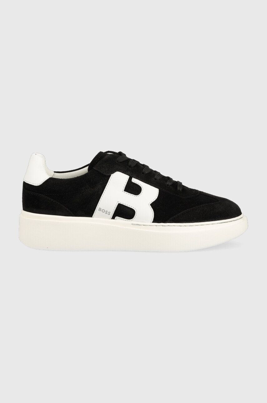 Boss Semišové sneakers boty Amber B černá barva - Pepit.cz