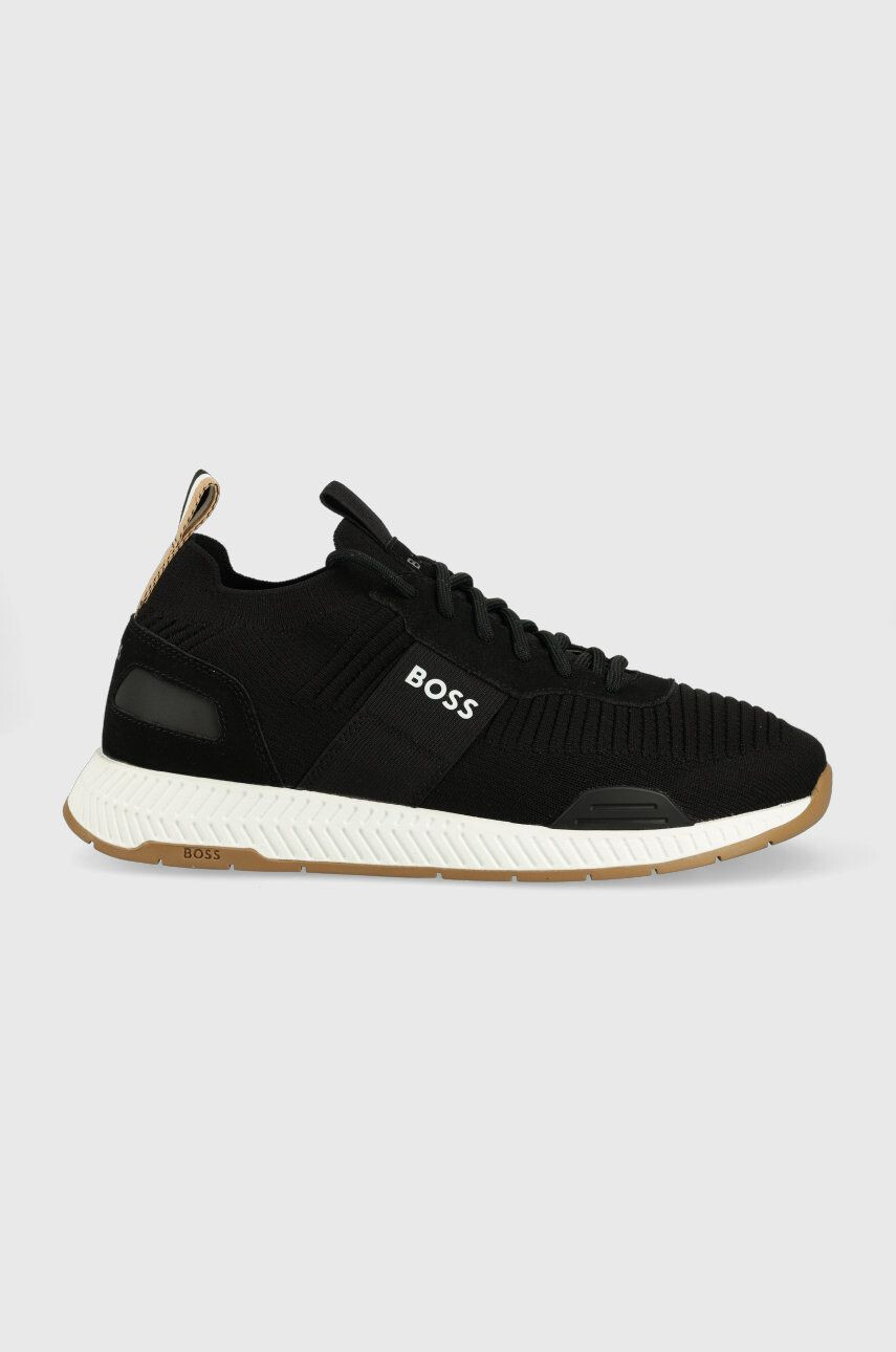 Boss Sneakers boty Titanium černá barva - Pepit.cz