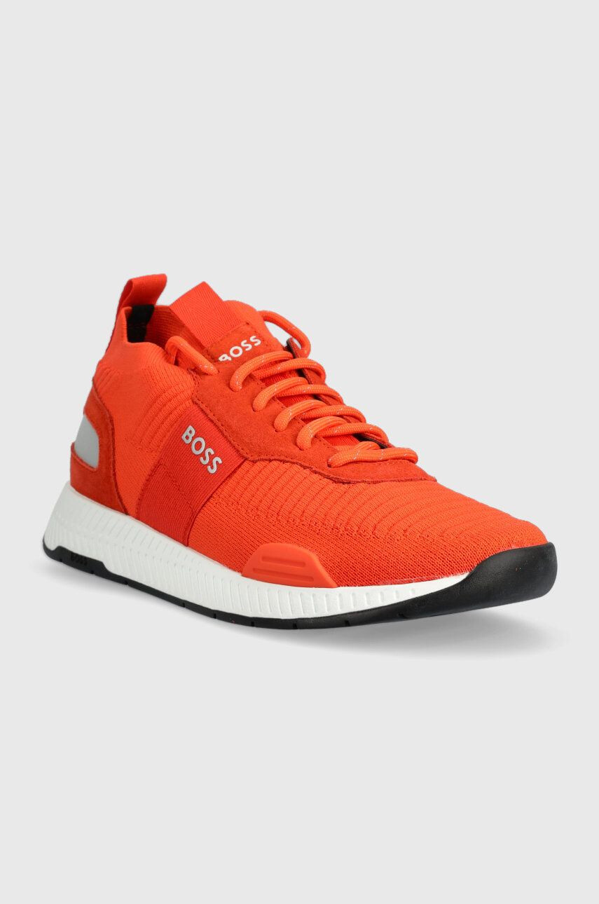 Boss Sneakers boty Titanium červená barva 50470596 - Pepit.cz