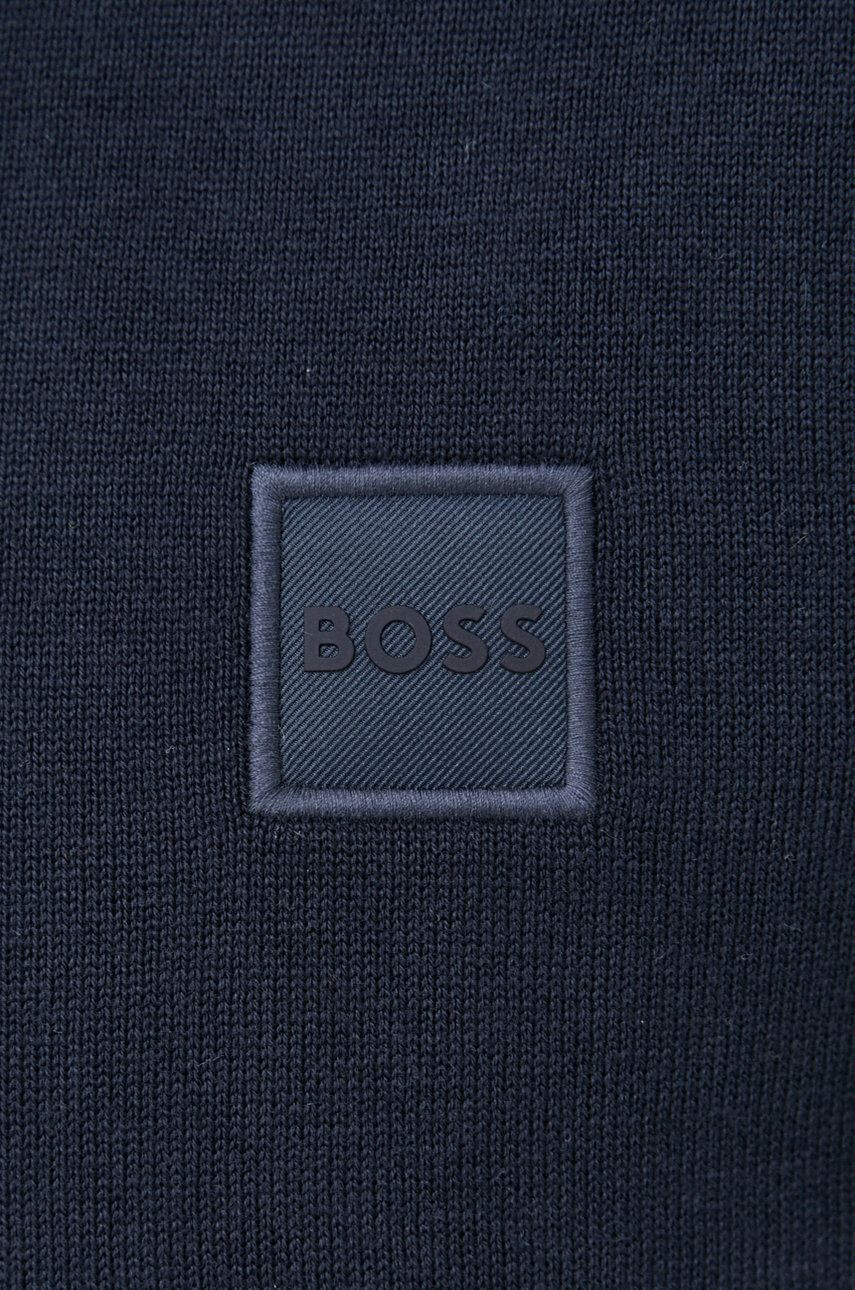 Boss Orange Svetr se směsí kašmíru BOSS Boss Casual pánský tmavomodrá barva lehký - Pepit.cz