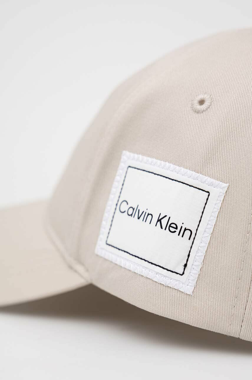 Calvin Klein Bavlněná baseballová čepice šedá barva - Pepit.cz