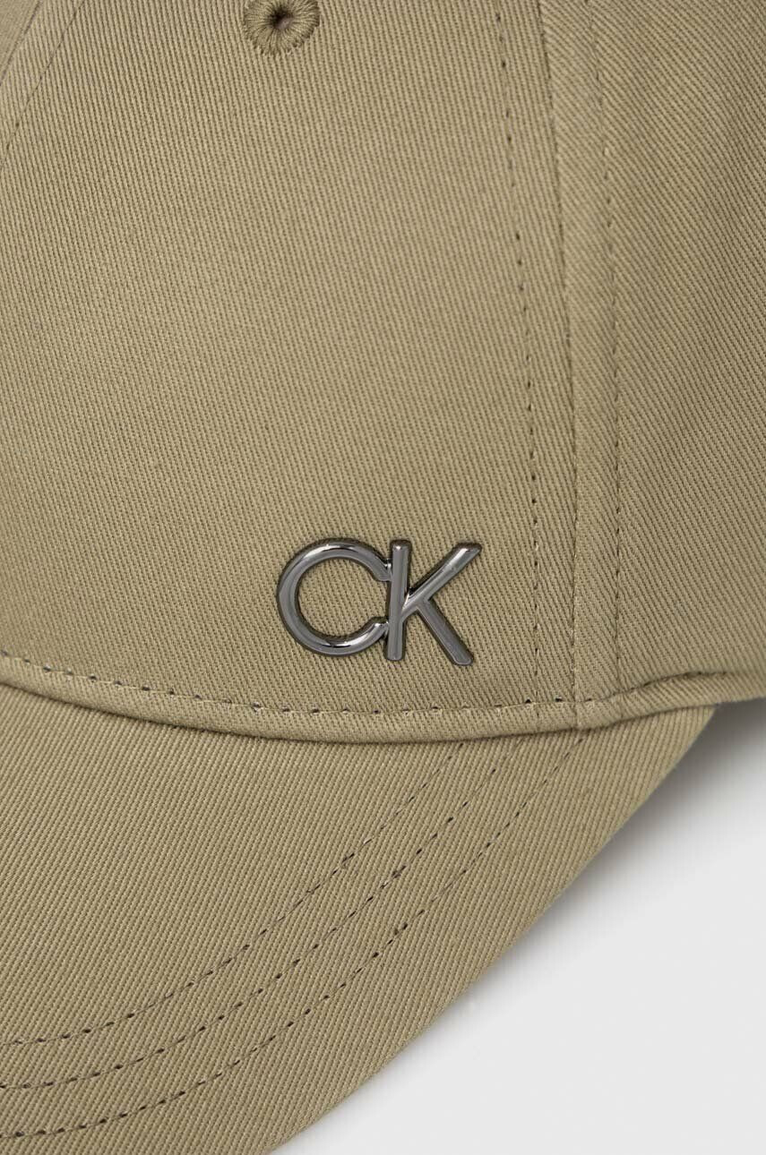 Calvin Klein Bavlněná baseballová čepice zelená barva - Pepit.cz