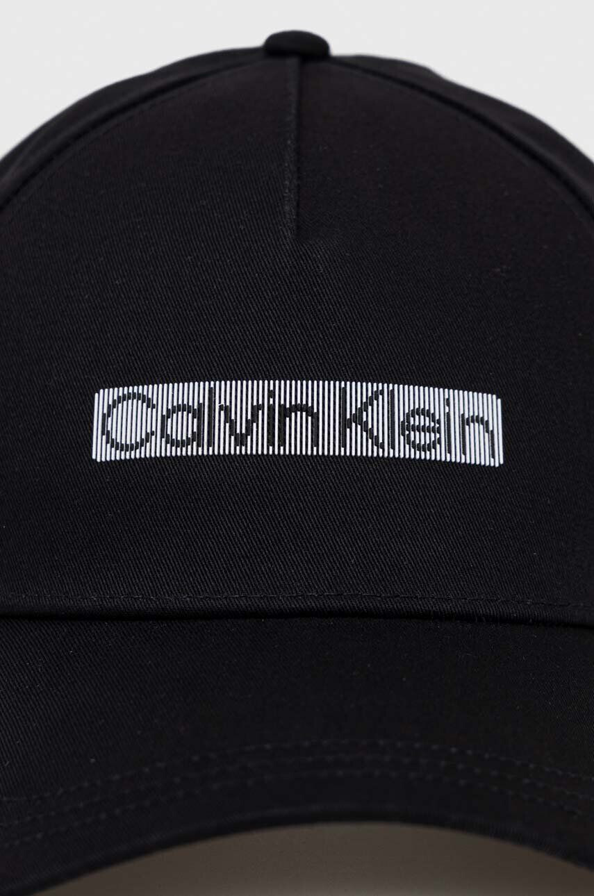 Calvin Klein Bavlněná baseballová čepice černá barva - Pepit.cz