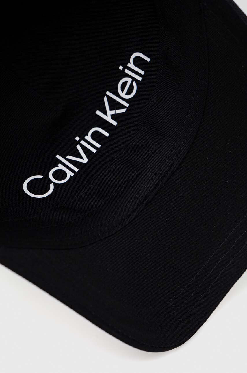 Calvin Klein Bavlněná baseballová čepice černá barva - Pepit.cz