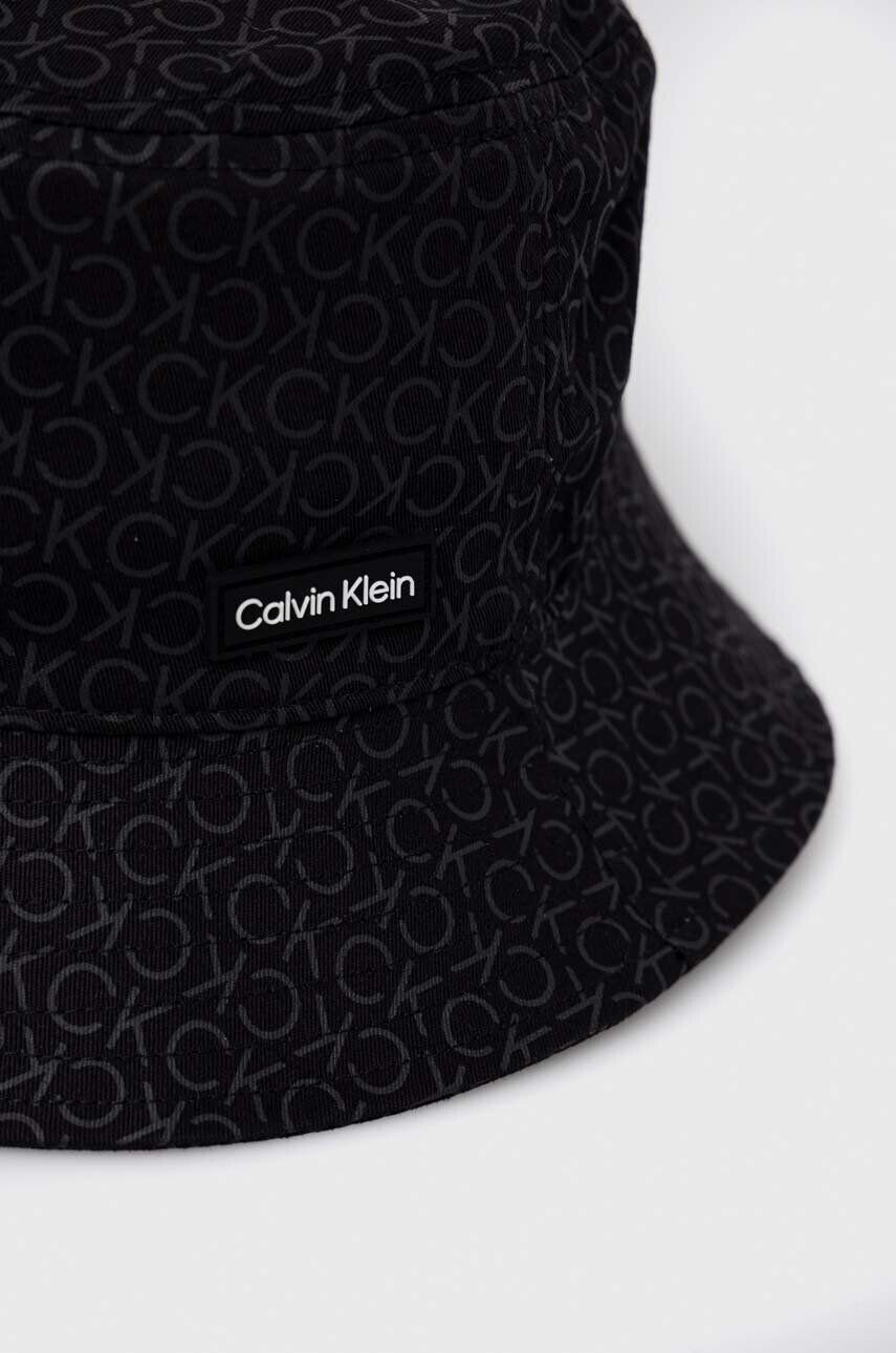 Calvin Klein Bavlněná čepice černá barva - Pepit.cz