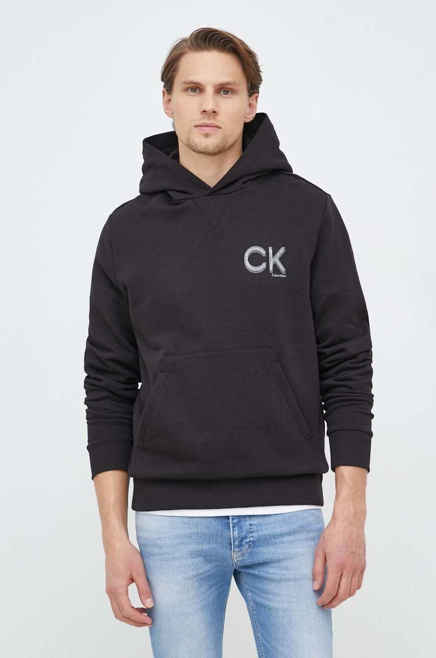 Calvin Klein Bavlněná mikina pánská bílá barva s potiskem - Pepit.cz