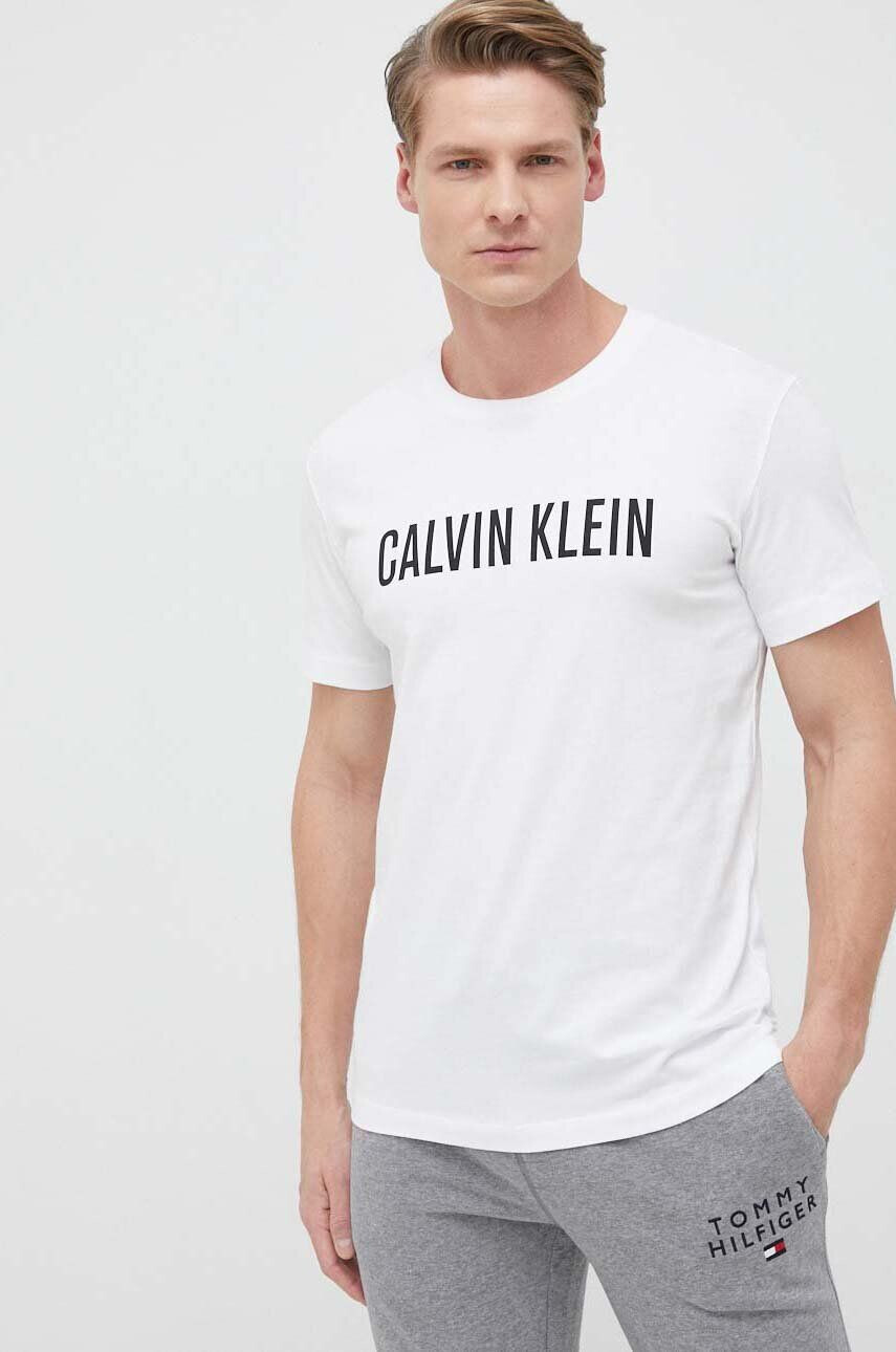 Calvin Klein Bavlněné tričko bílá barva - Pepit.cz