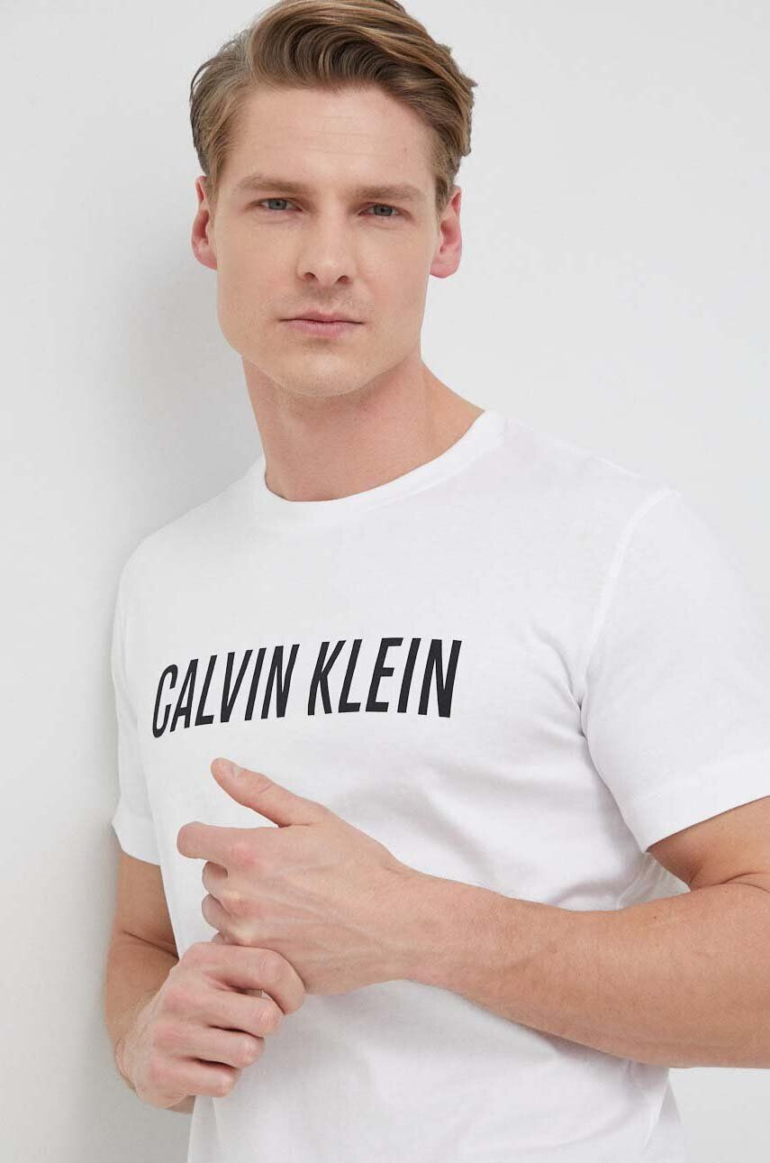 Calvin Klein Bavlněné tričko bílá barva - Pepit.cz