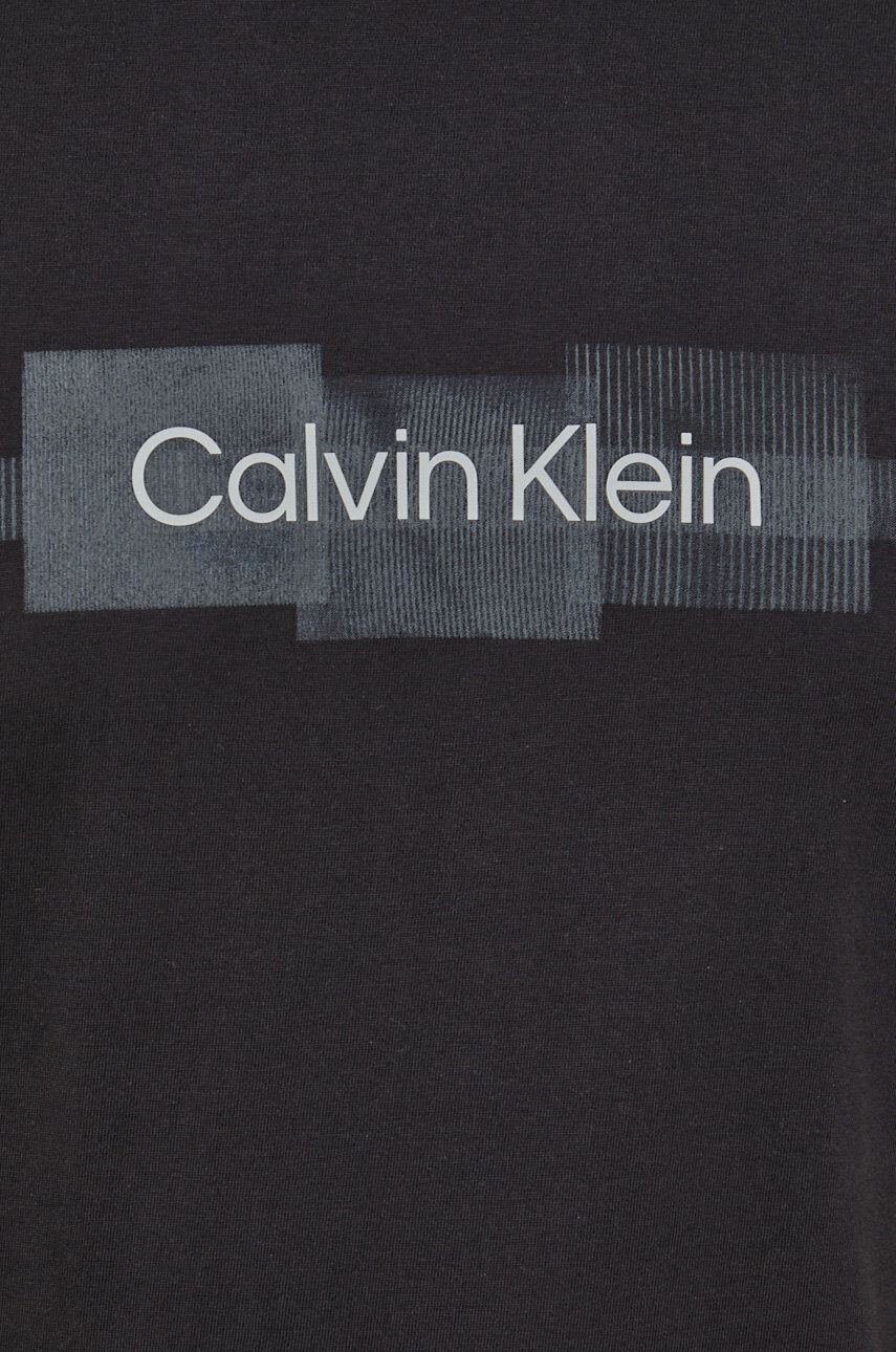 Calvin Klein Bavlněné tričko černá barva s potiskem - Pepit.cz