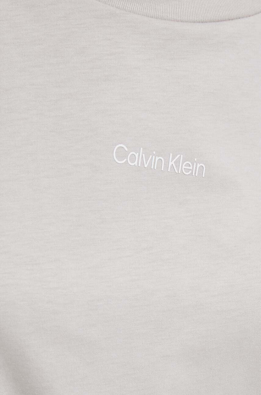 Calvin Klein Bavlněné tričko šedá barva - Pepit.cz