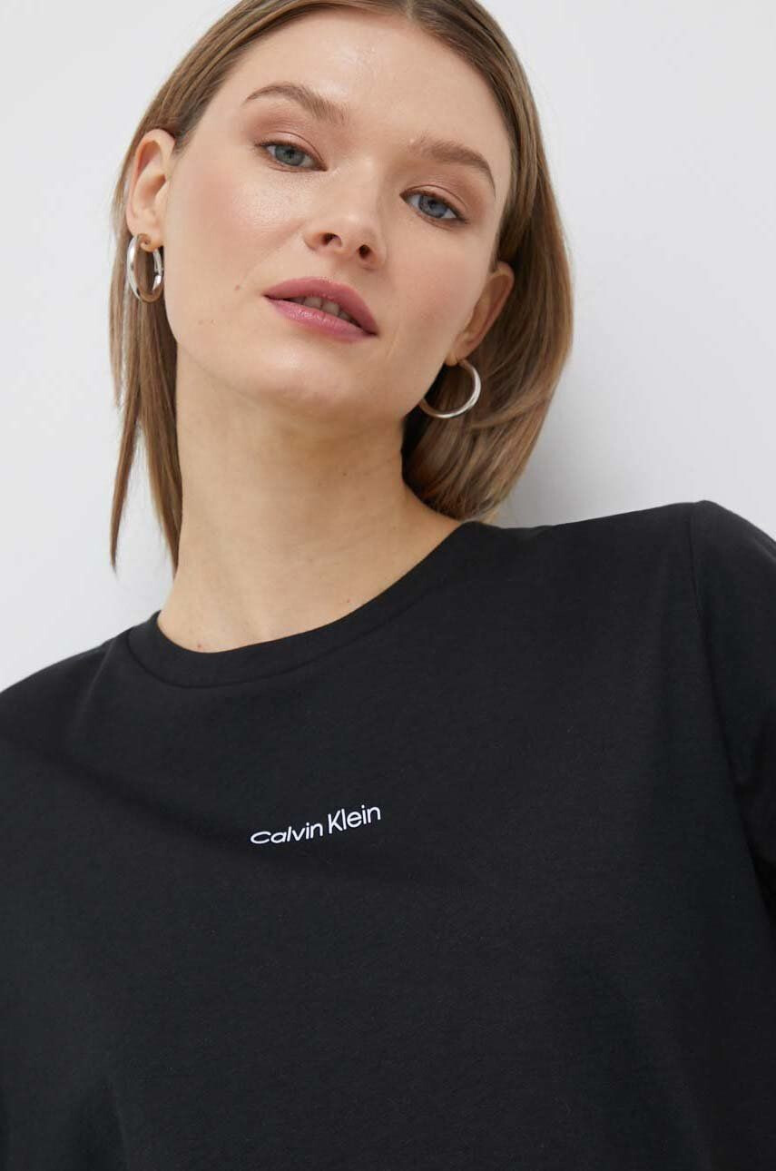 Calvin Klein Bavlněné tričko tmavomodrá barva - Pepit.cz