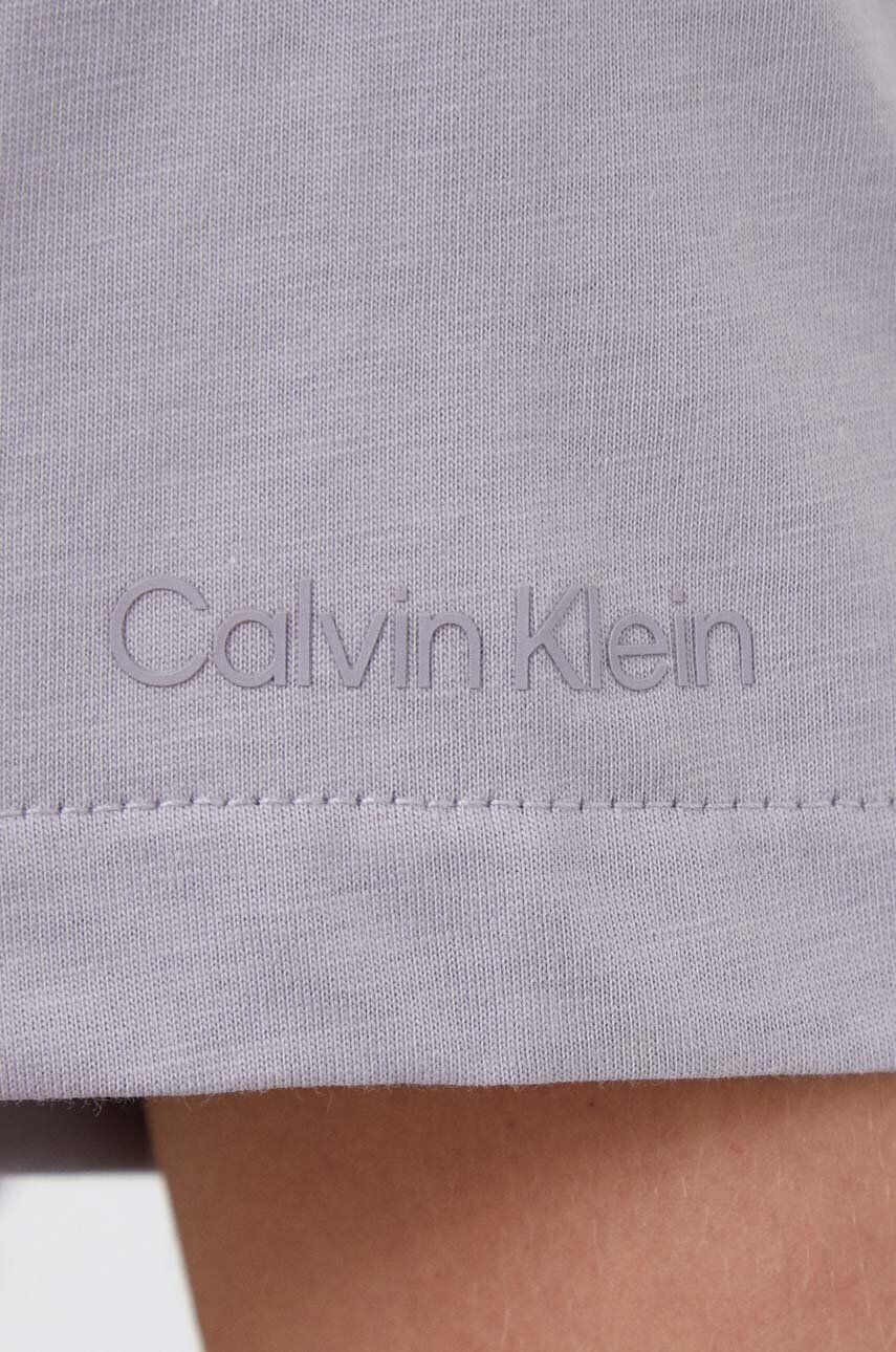 Calvin Klein Bavlněné tričko fialová barva - Pepit.cz