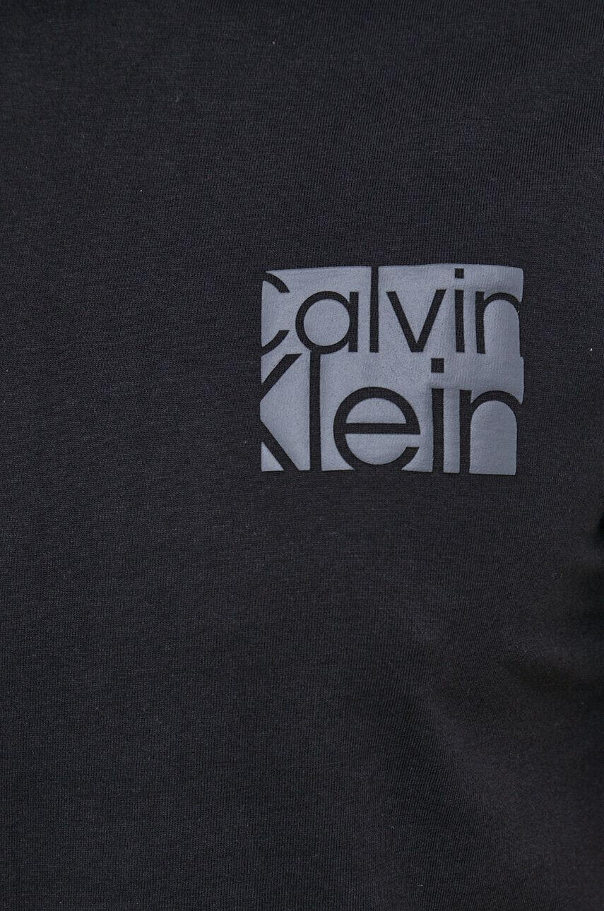 Calvin Klein Bavlněné tričko černá barva s potiskem - Pepit.cz