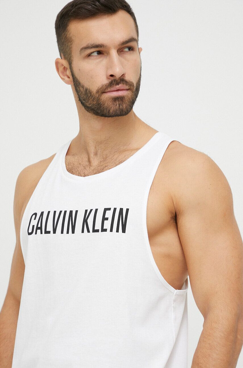 Calvin Klein Bavlněné tričko bílá barva - Pepit.cz