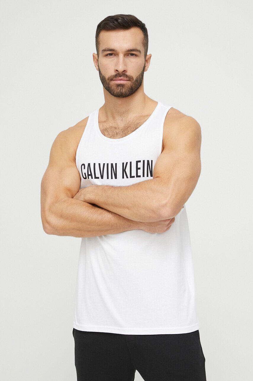 Calvin Klein Bavlněné tričko bílá barva - Pepit.cz