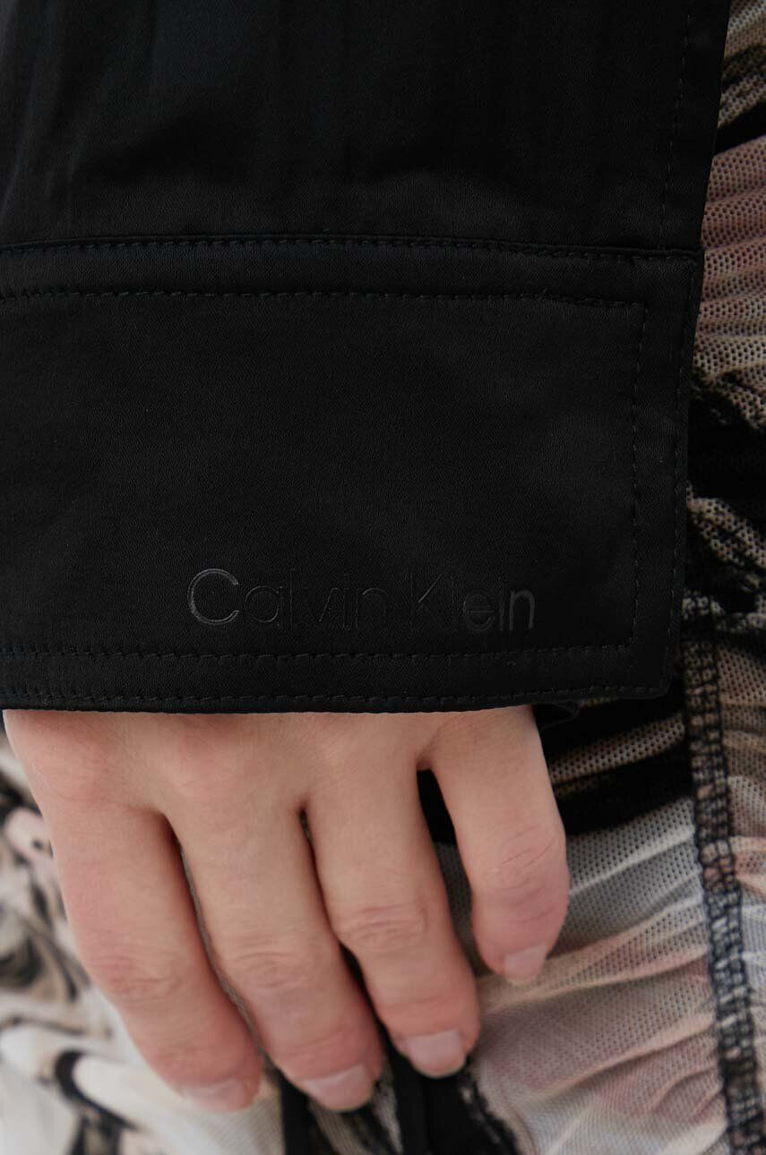 Calvin Klein Bomber bunda černá barva přechodná - Pepit.cz