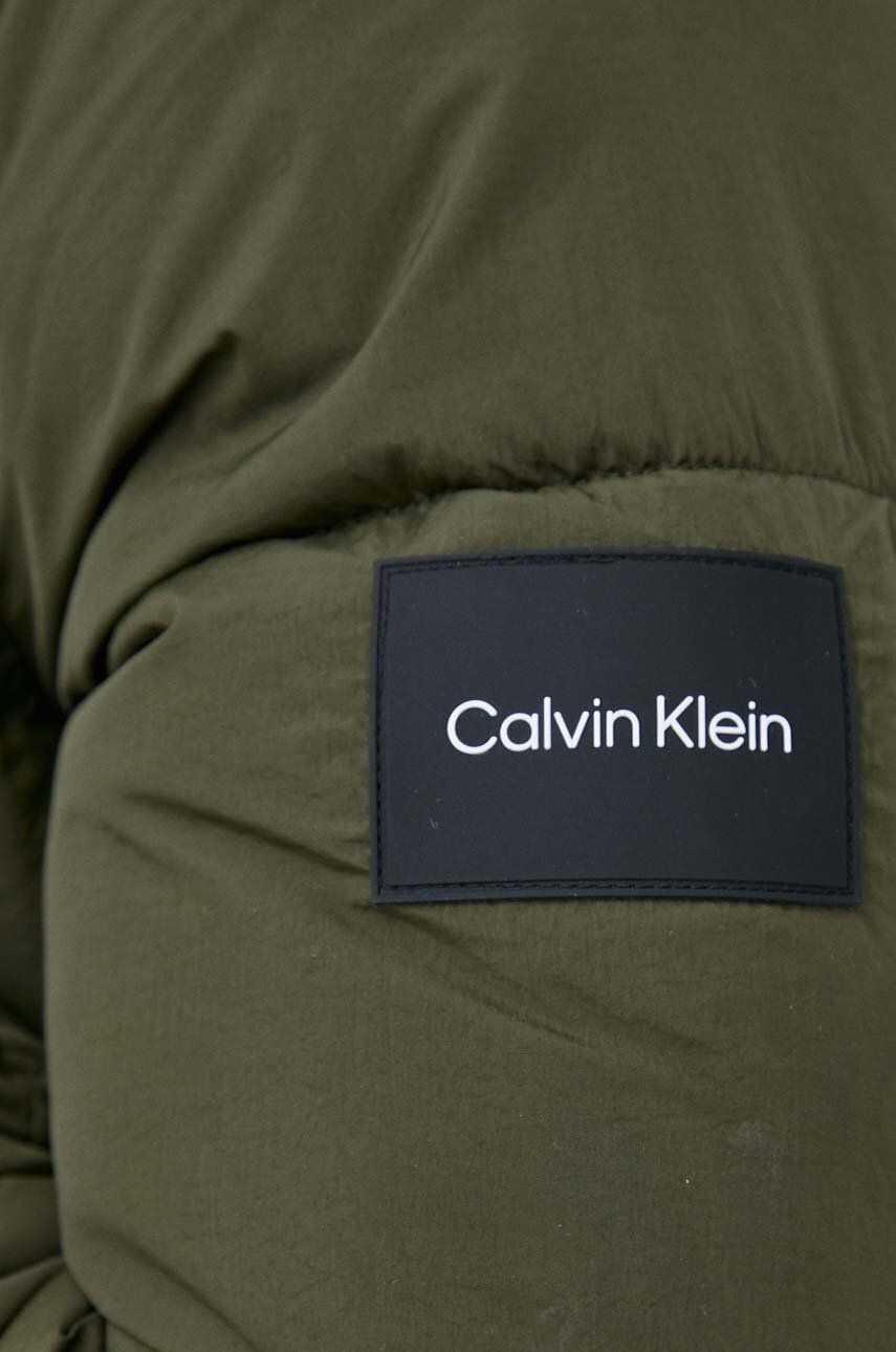 Calvin Klein Bunda pánská zelená barva zimní - Pepit.cz