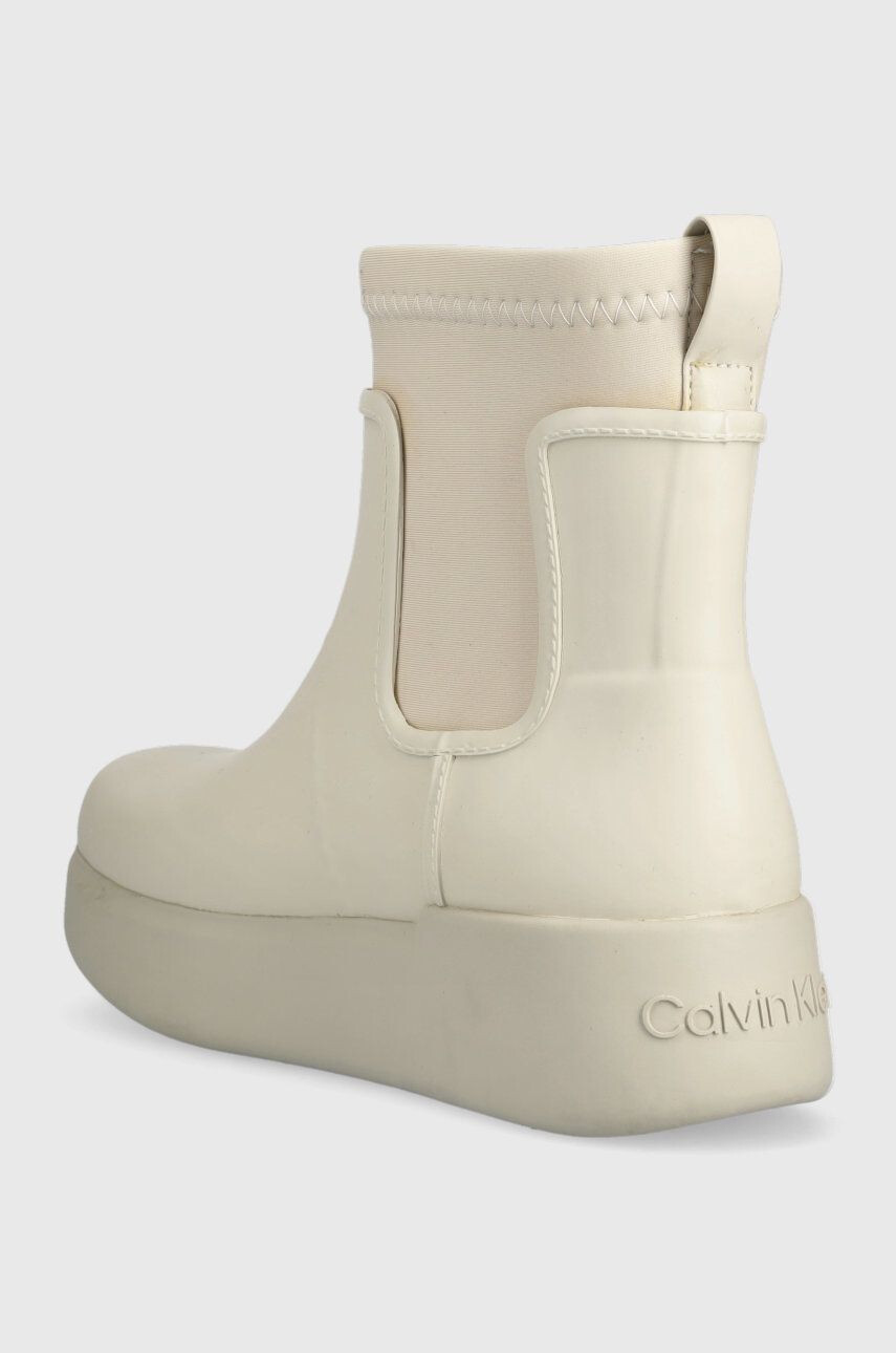 Calvin Klein Holínky Rainboot dámské béžová barva - Pepit.cz