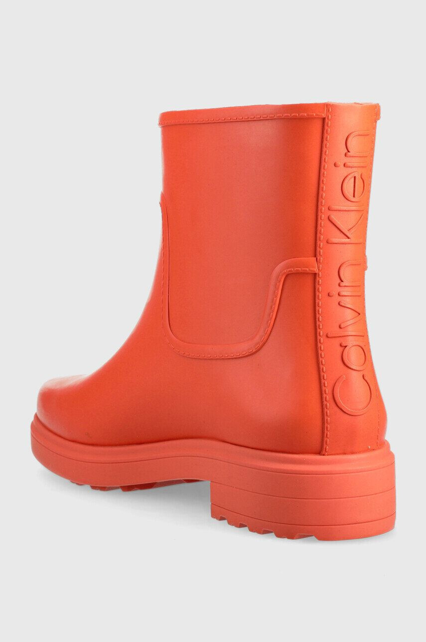 Calvin Klein Holínky Rain Boot dámské oranžová barva - Pepit.cz